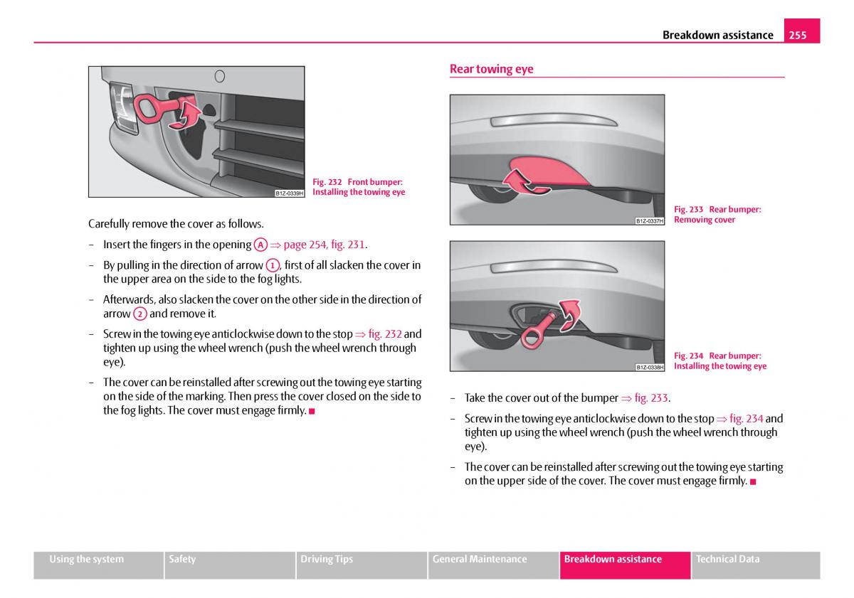 Skoda Octavia I 1 owners manual / page 256