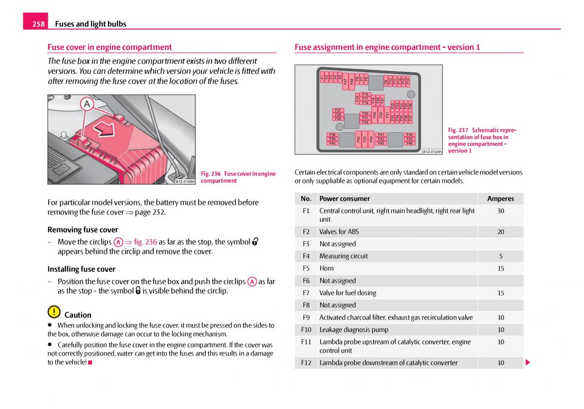 Skoda Octavia I 1 owners manual / page 259