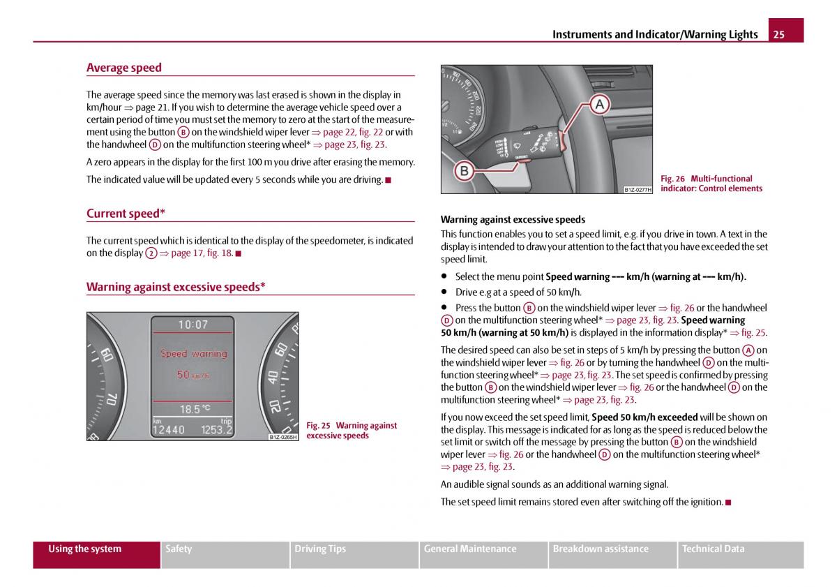 Skoda Octavia I 1 owners manual / page 26