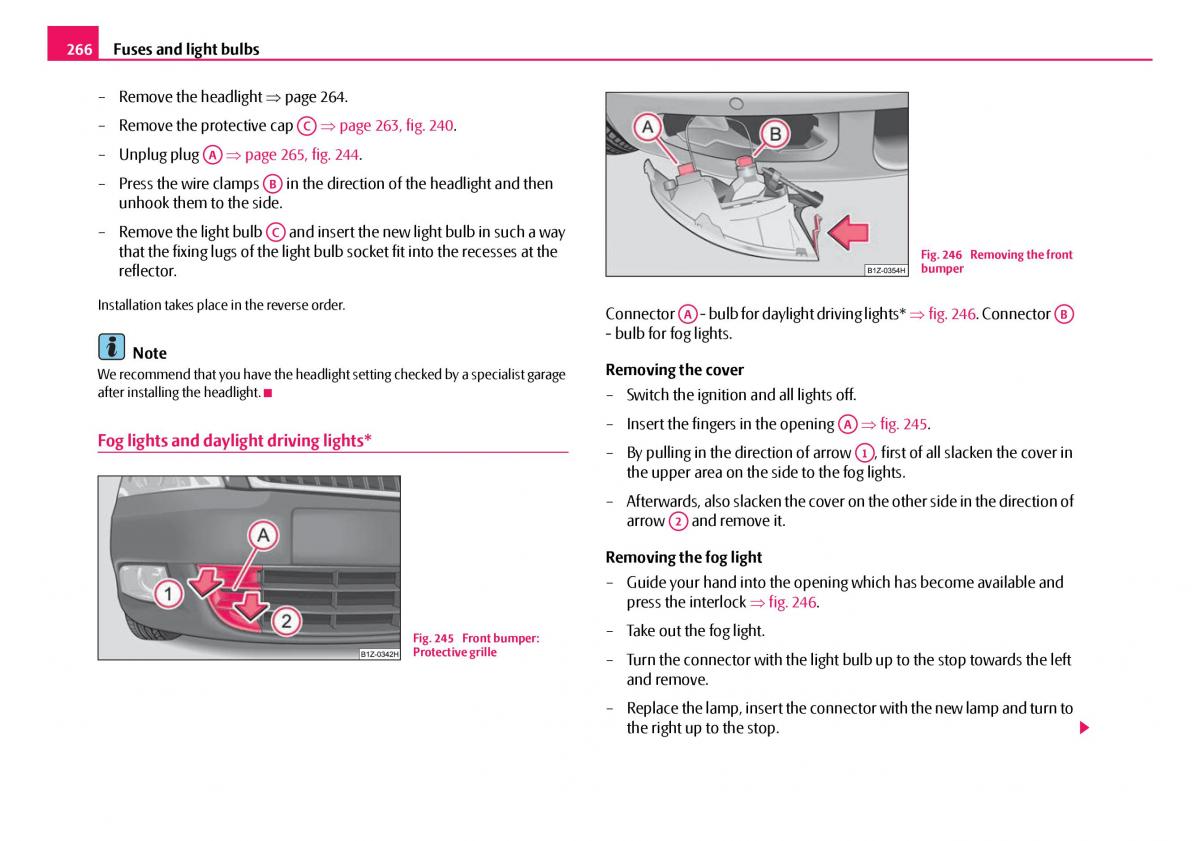 Skoda Octavia I 1 owners manual / page 267