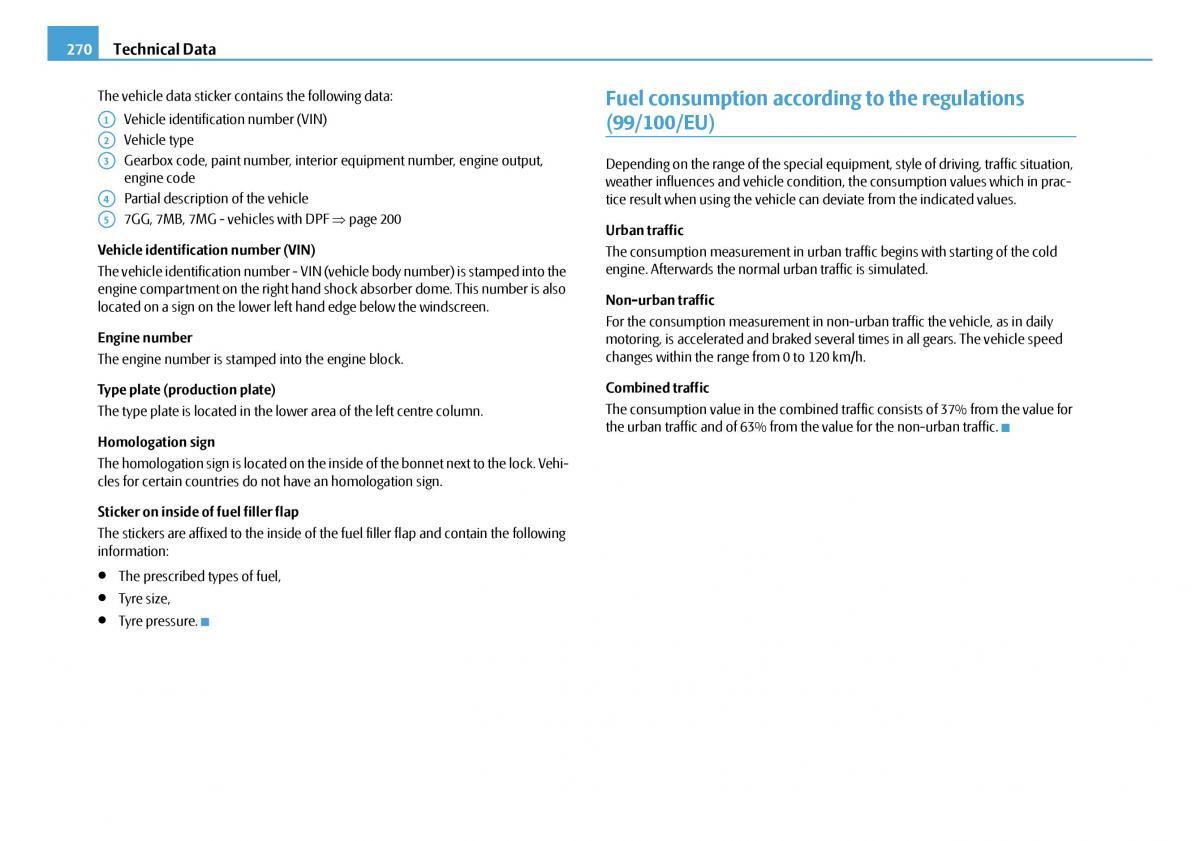 Skoda Octavia I 1 owners manual / page 271