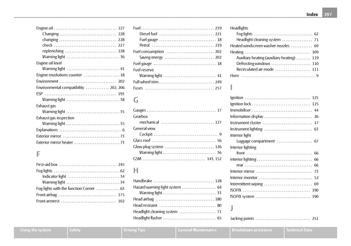 Skoda Octavia I 1 owners manual / page 298