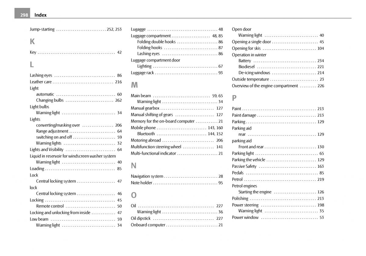 Skoda Octavia I 1 owners manual / page 299