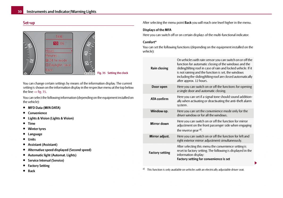 Skoda Octavia I 1 owners manual / page 31