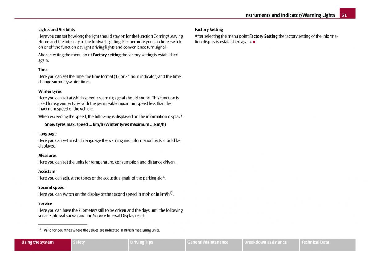 Skoda Octavia I 1 owners manual / page 32