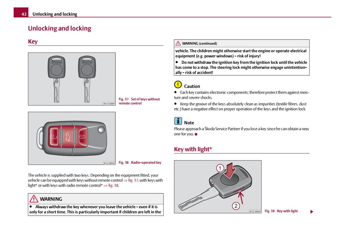 Skoda Octavia I 1 owners manual / page 43