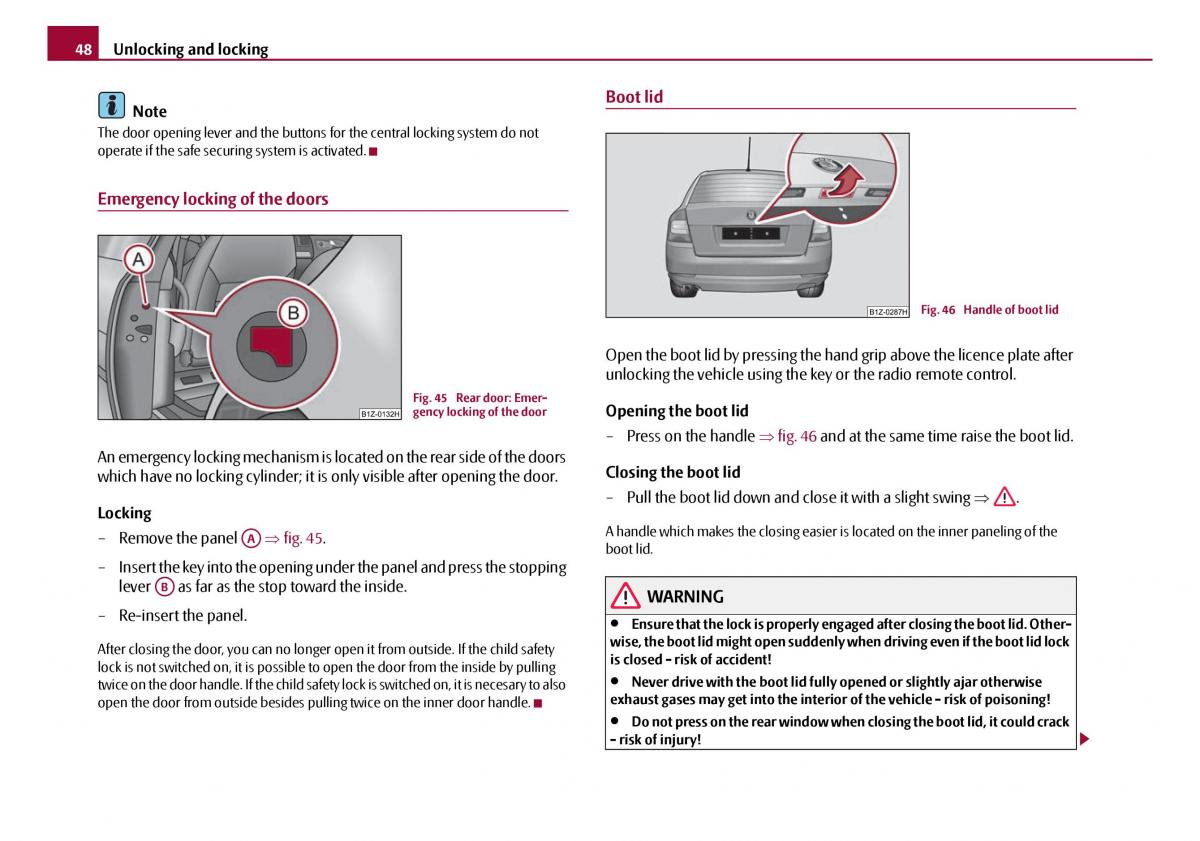 Skoda Octavia I 1 owners manual / page 49