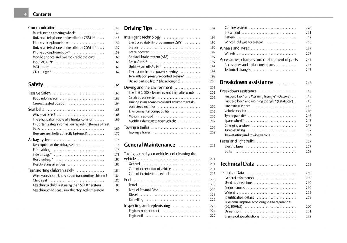 Skoda Octavia I 1 owners manual / page 5