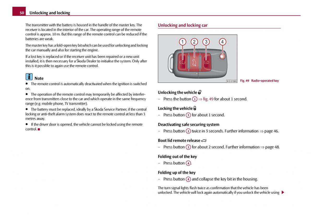 Skoda Octavia I 1 owners manual / page 51