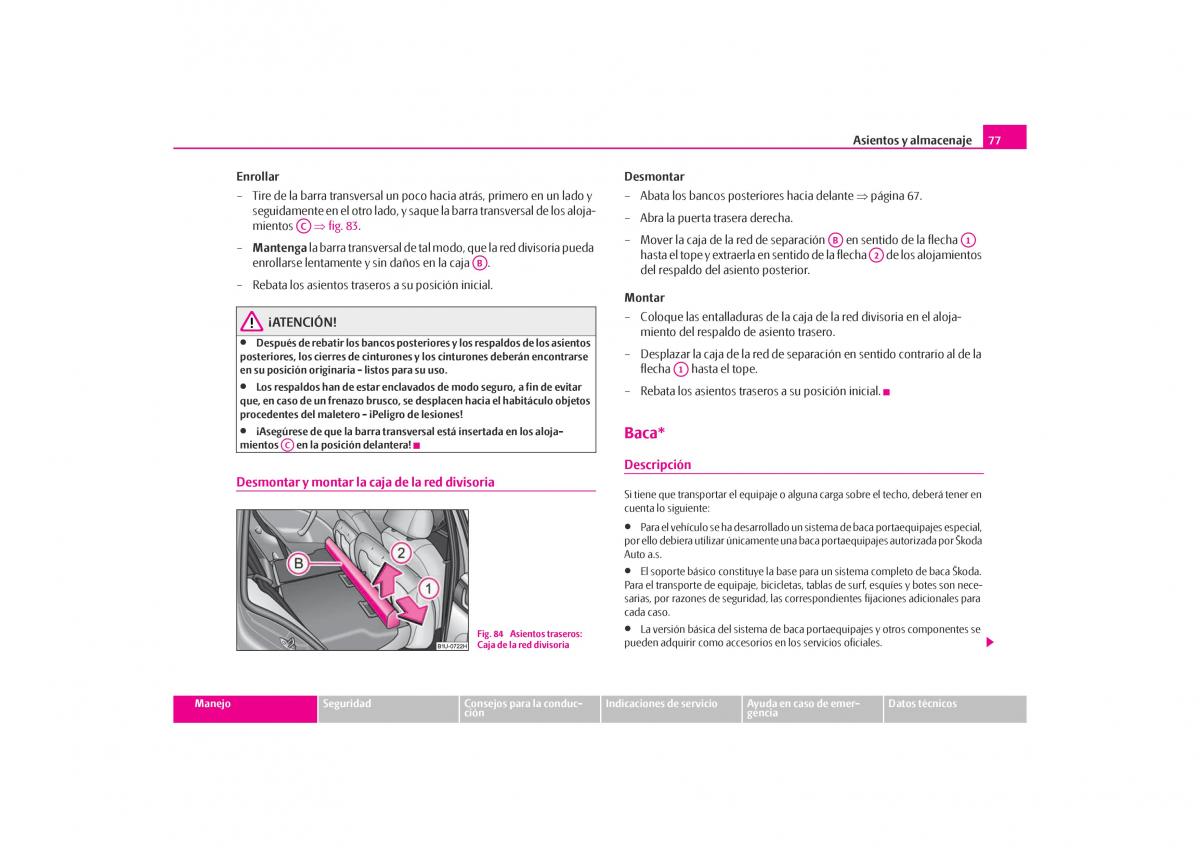 Skoda Octavia I 1 manual del propietario / page 78