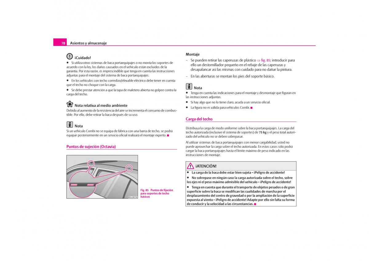 Skoda Octavia I 1 manual del propietario / page 79