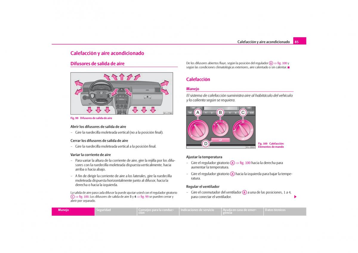 Skoda Octavia I 1 manual del propietario / page 86