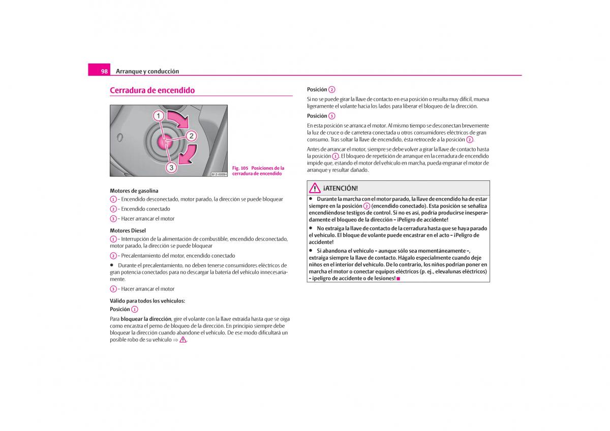 Skoda Octavia I 1 manual del propietario / page 99