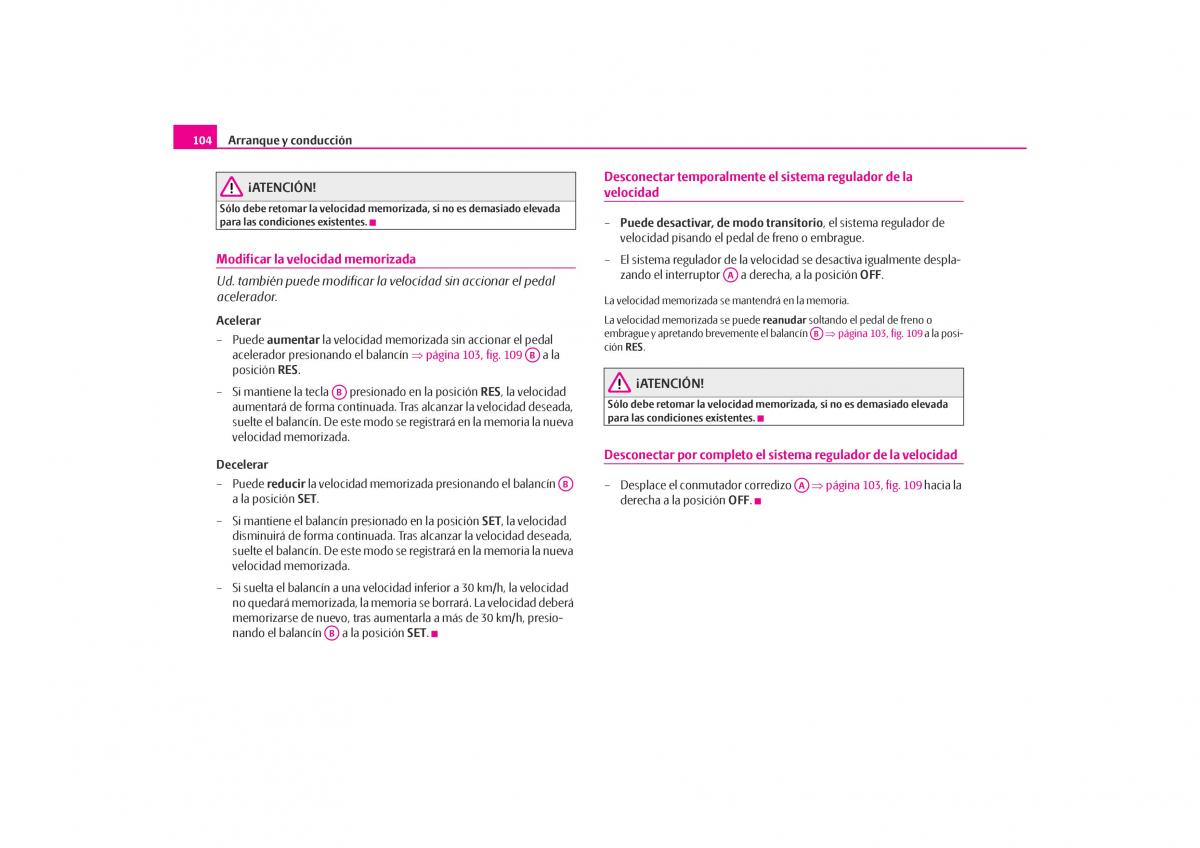 Skoda Octavia I 1 manual del propietario / page 105