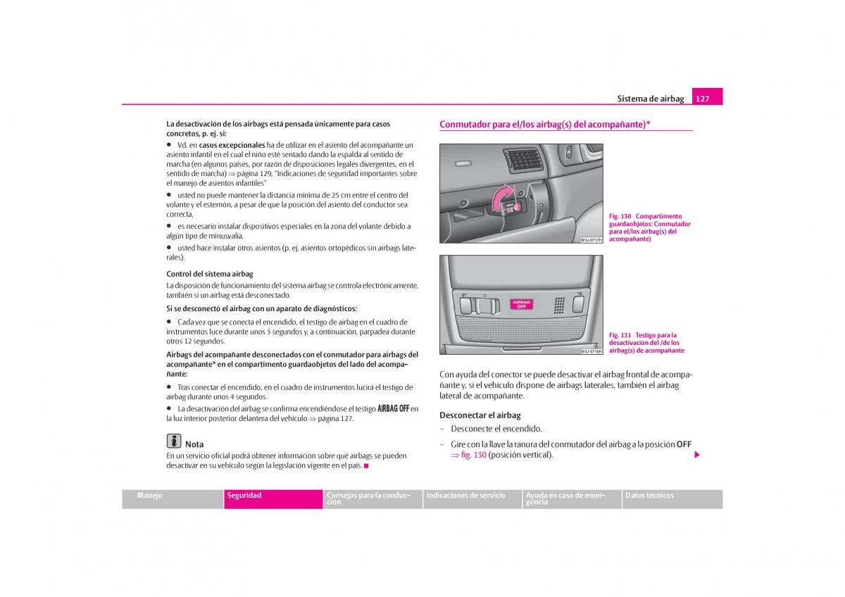 Skoda Octavia I 1 manual del propietario / page 128