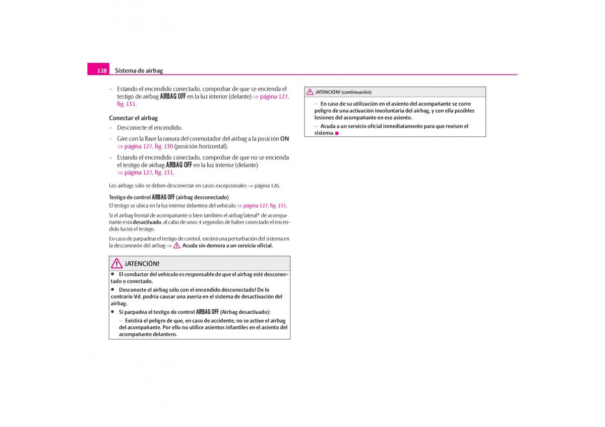 Skoda Octavia I 1 manual del propietario / page 129