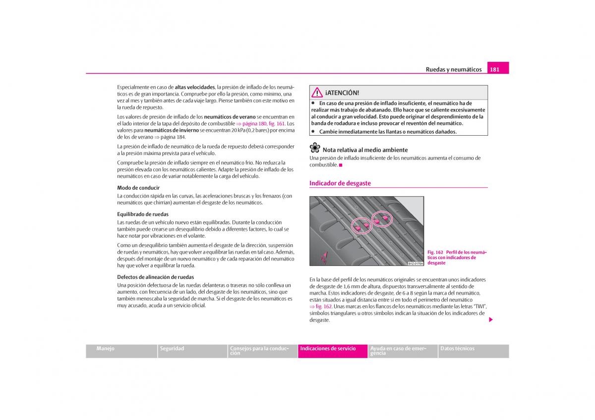 Skoda Octavia I 1 manual del propietario / page 182