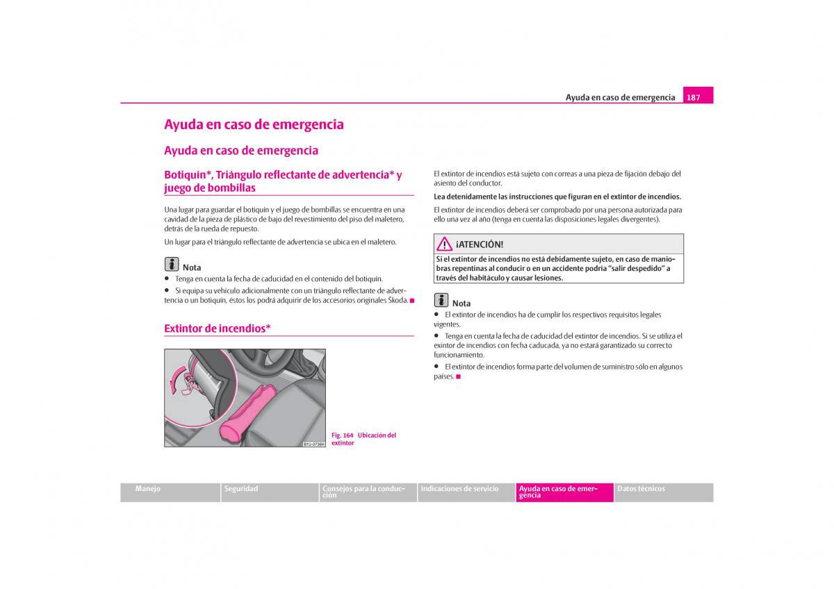 Skoda Octavia I 1 manual del propietario / page 188