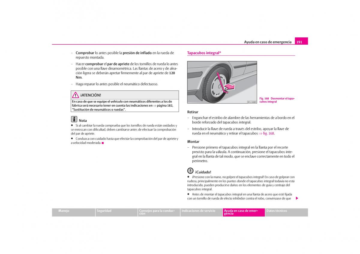 Skoda Octavia I 1 manual del propietario / page 192