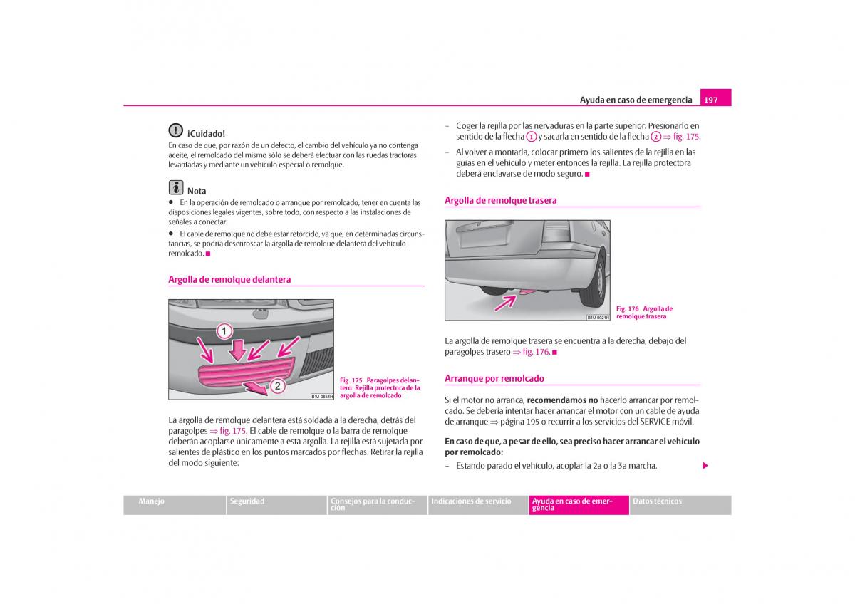 Skoda Octavia I 1 manual del propietario / page 198