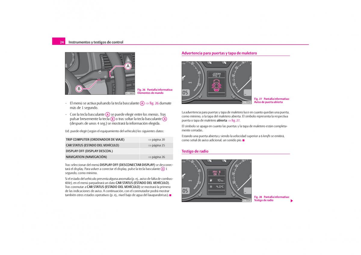 Skoda Octavia I 1 manual del propietario / page 25