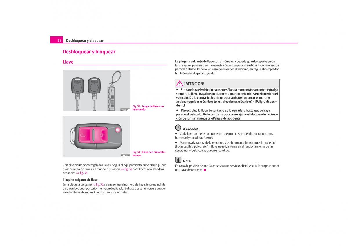 Skoda Octavia I 1 manual del propietario / page 37