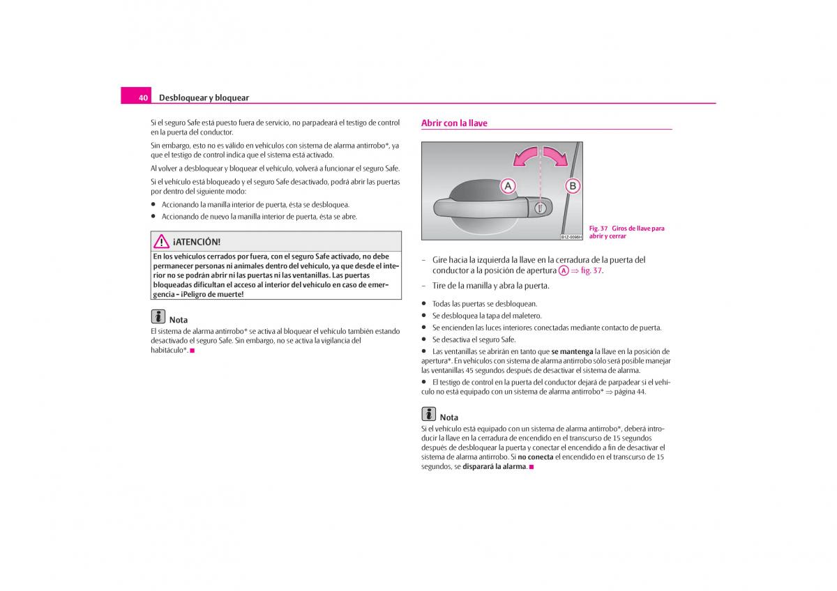 Skoda Octavia I 1 manual del propietario / page 41