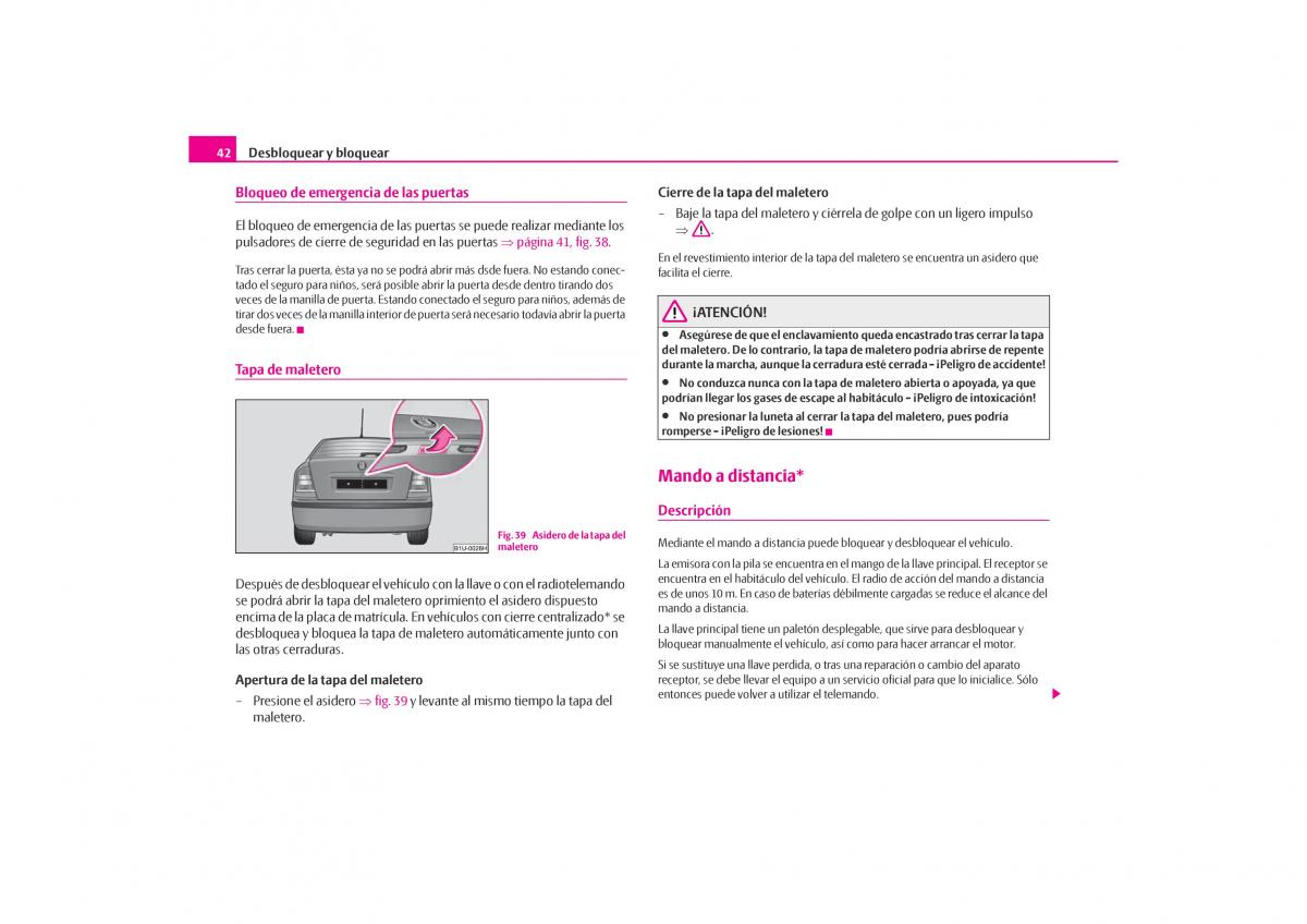 Skoda Octavia I 1 manual del propietario / page 43