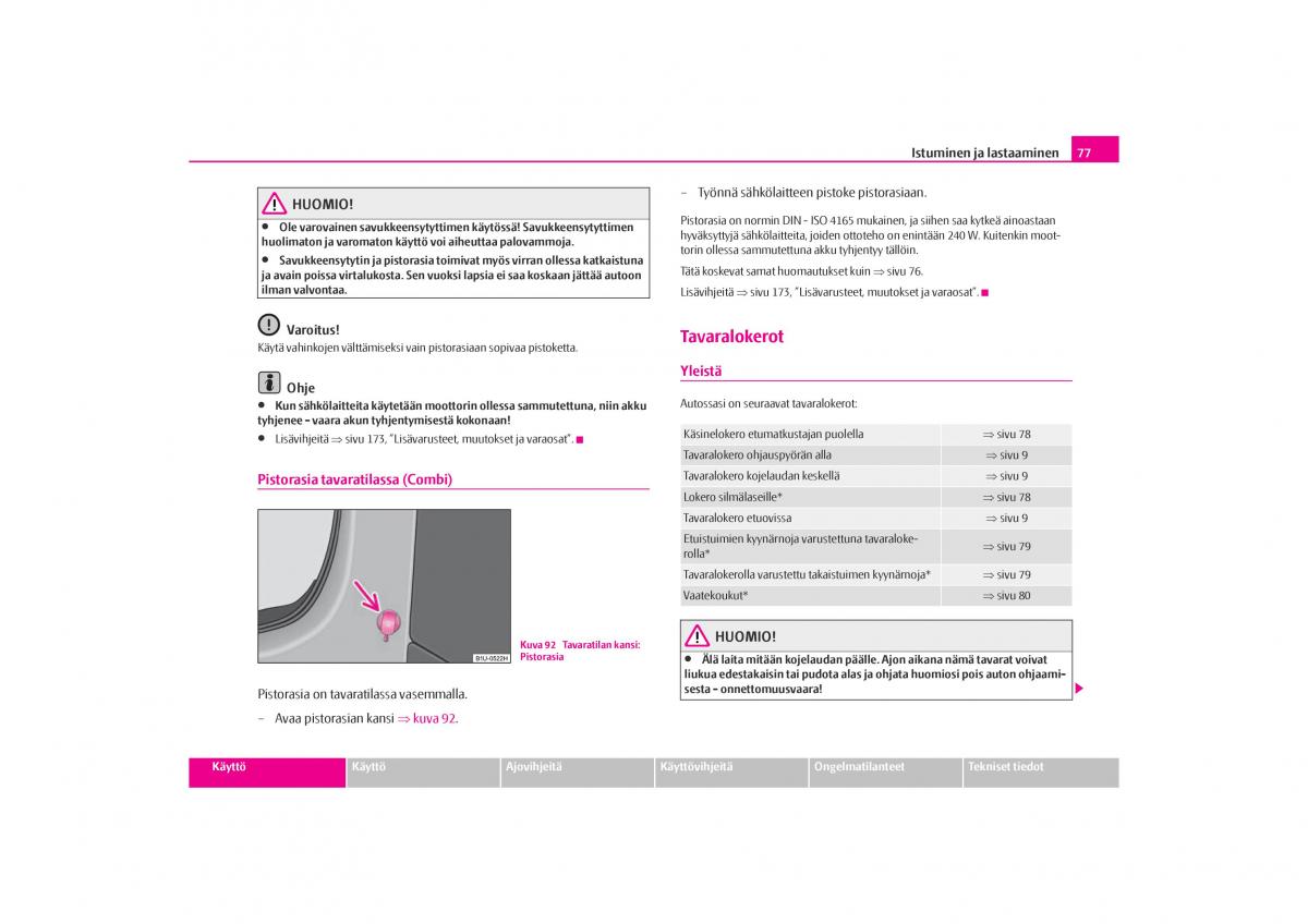 Skoda Octavia I 1 omistajan kasikirja / page 78