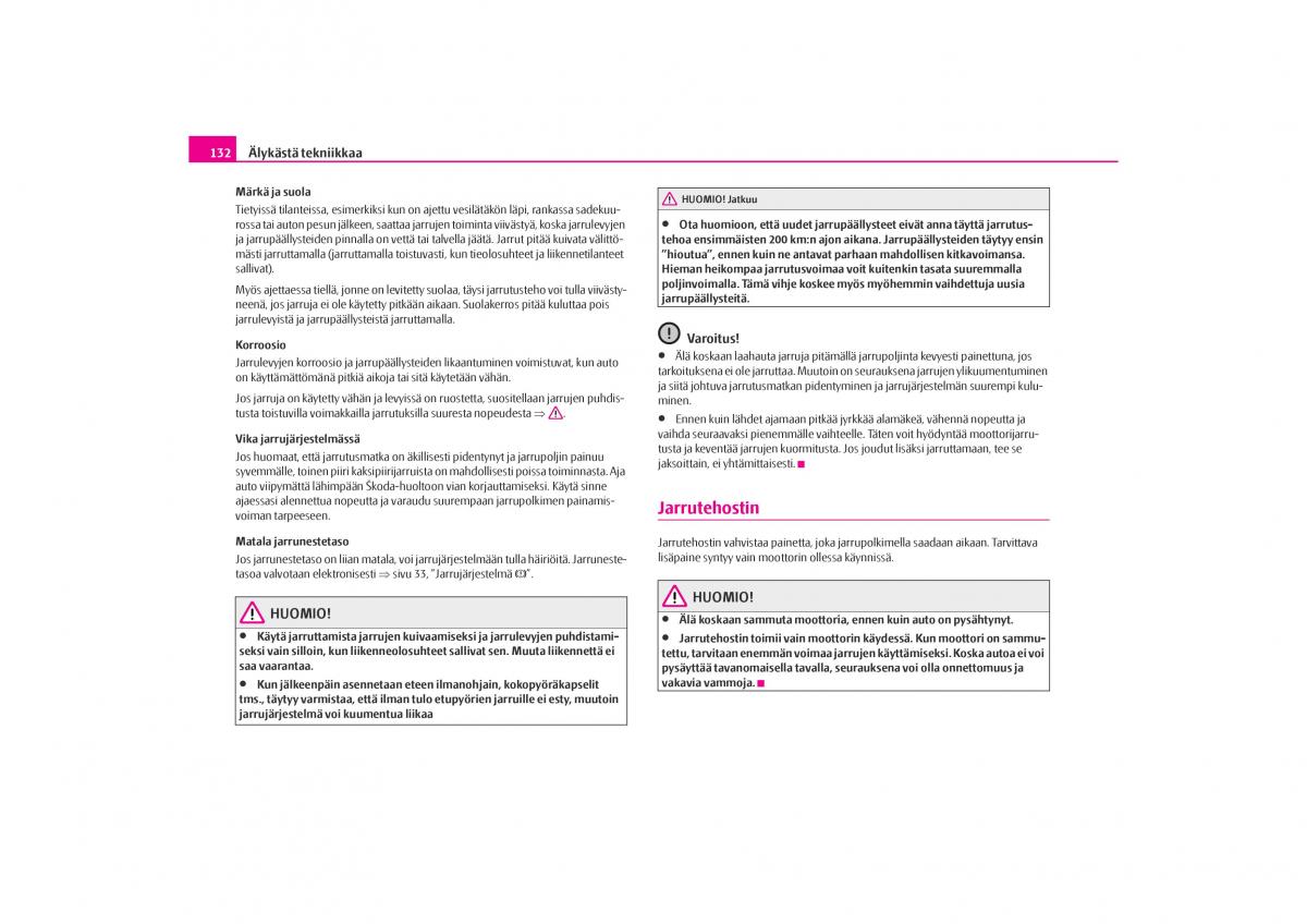 Skoda Octavia I 1 omistajan kasikirja / page 133