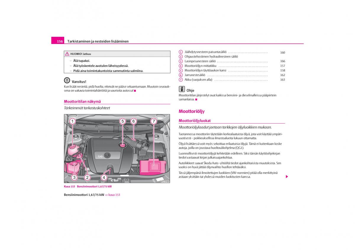 Skoda Octavia I 1 omistajan kasikirja / page 157