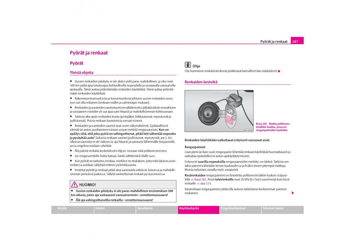 Skoda Octavia I 1 omistajan kasikirja / page 168