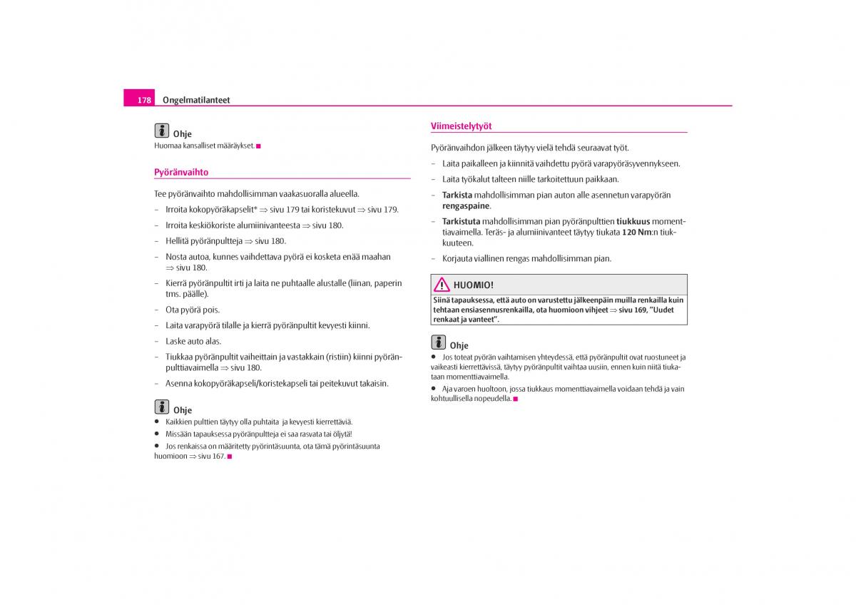Skoda Octavia I 1 omistajan kasikirja / page 179