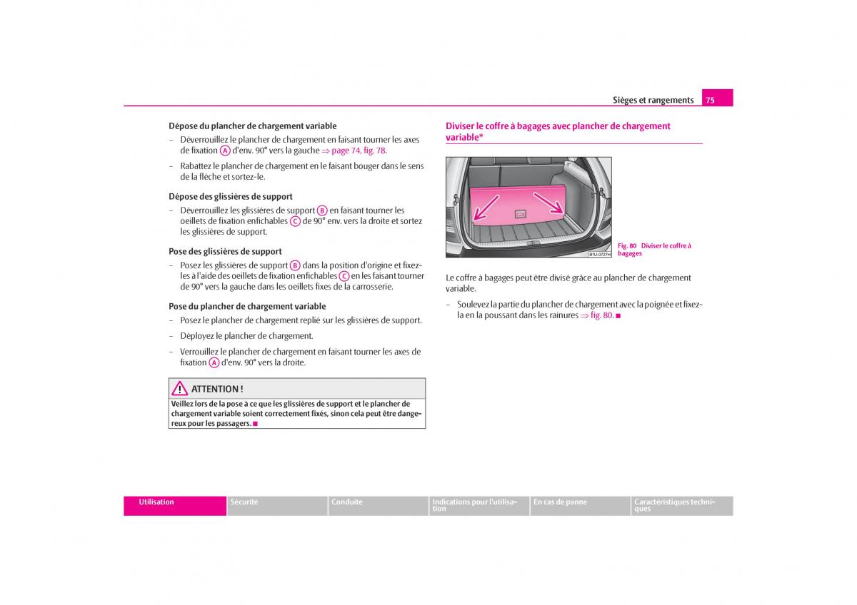 Skoda Octavia I 1 manuel du proprietaire / page 76