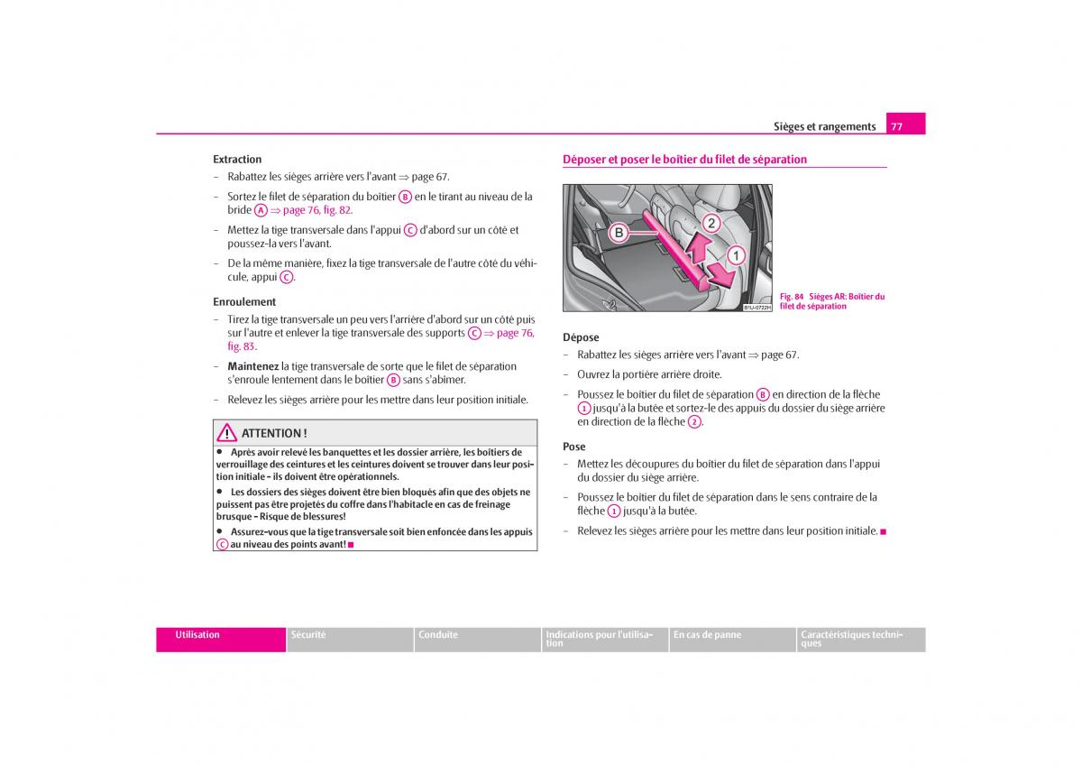 Skoda Octavia I 1 manuel du proprietaire / page 78