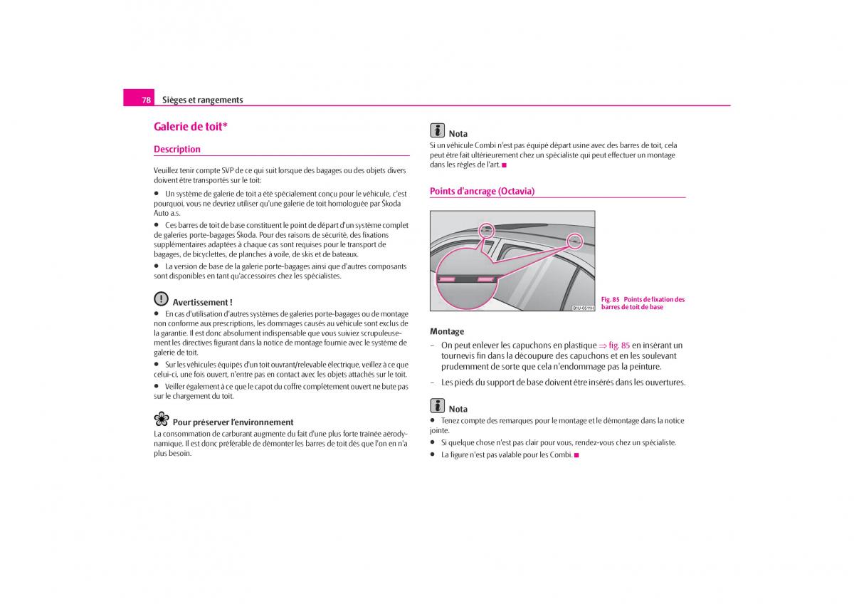 Skoda Octavia I 1 manuel du proprietaire / page 79