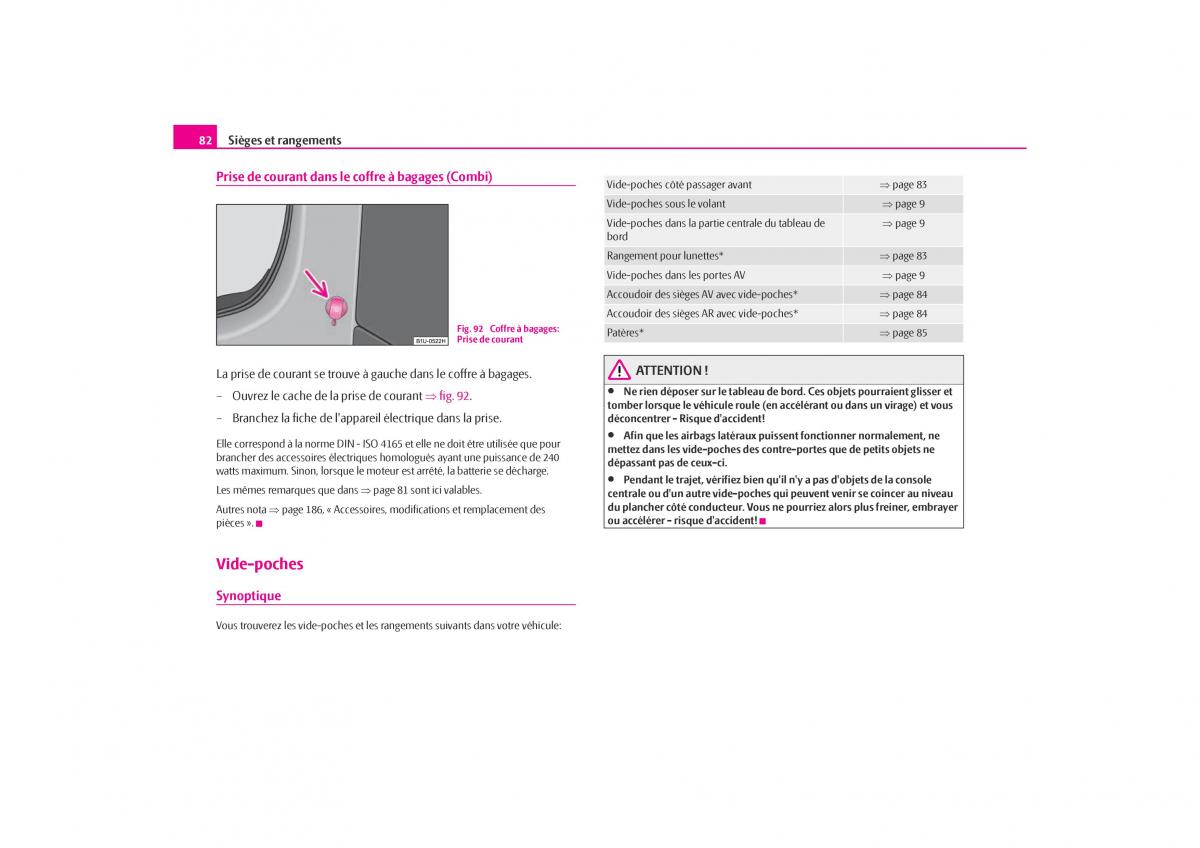 Skoda Octavia I 1 manuel du proprietaire / page 83