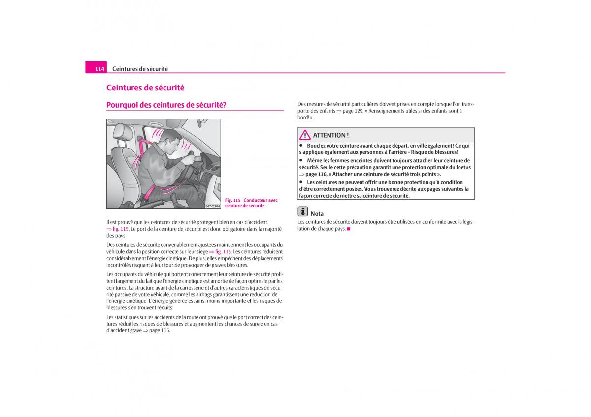 Skoda Octavia I 1 manuel du proprietaire / page 115