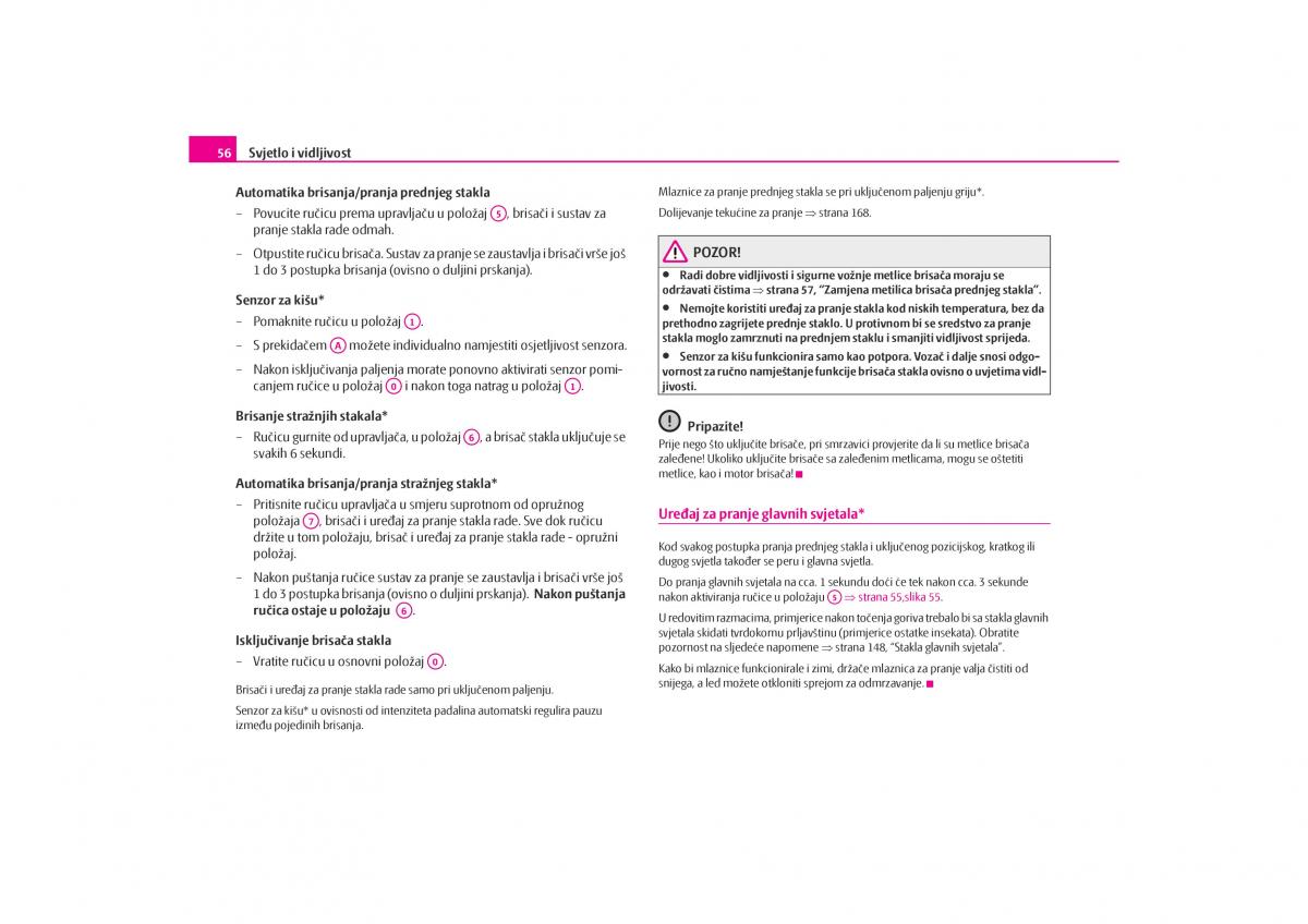 Skoda Octavia I 1 vlasnicko uputstvo / page 57