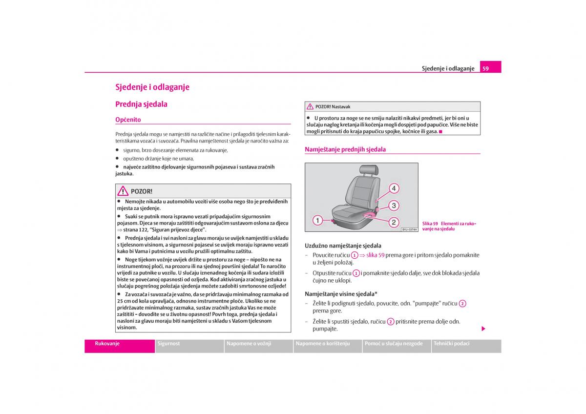 Skoda Octavia I 1 vlasnicko uputstvo / page 60