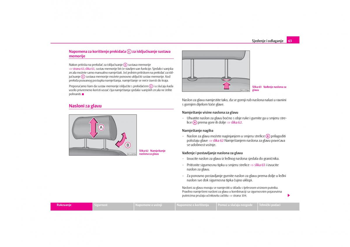 Skoda Octavia I 1 vlasnicko uputstvo / page 64