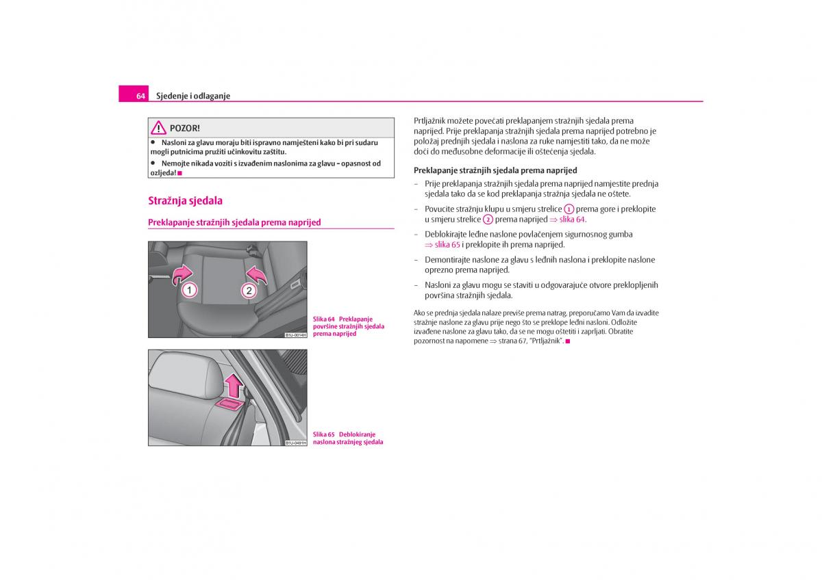 Skoda Octavia I 1 vlasnicko uputstvo / page 65