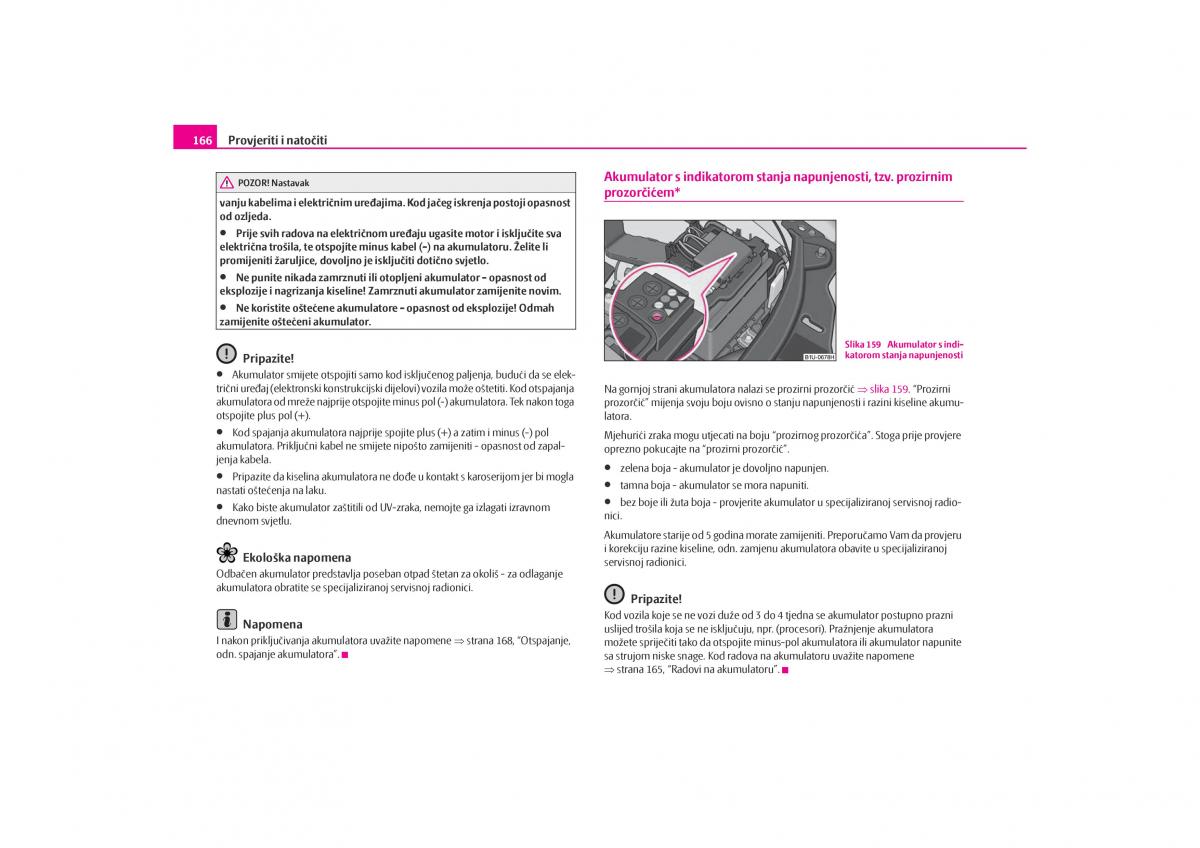 Skoda Octavia I 1 vlasnicko uputstvo / page 167