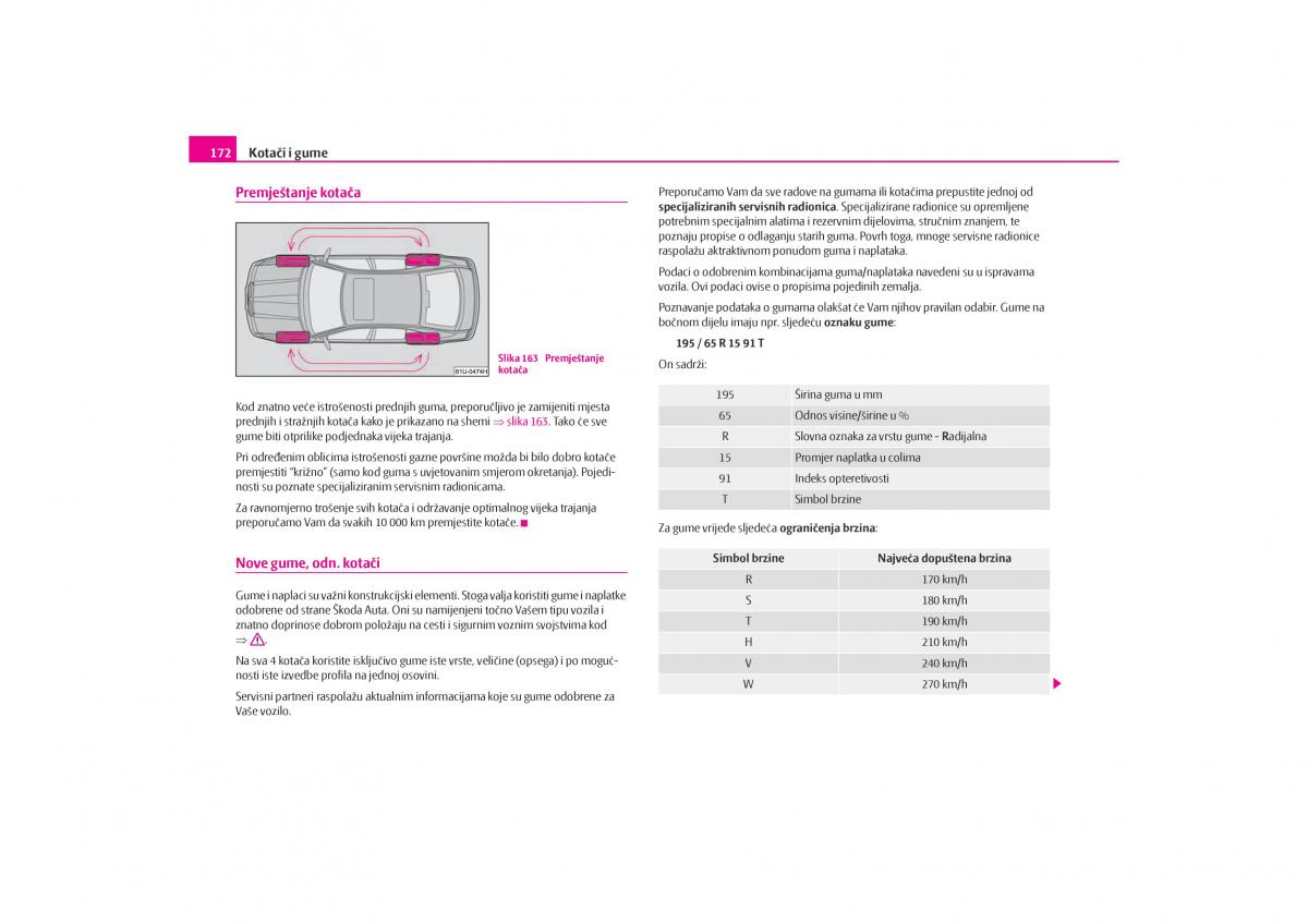 Skoda Octavia I 1 vlasnicko uputstvo / page 173