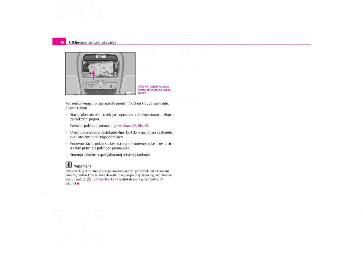 Skoda Octavia I 1 vlasnicko uputstvo / page 49