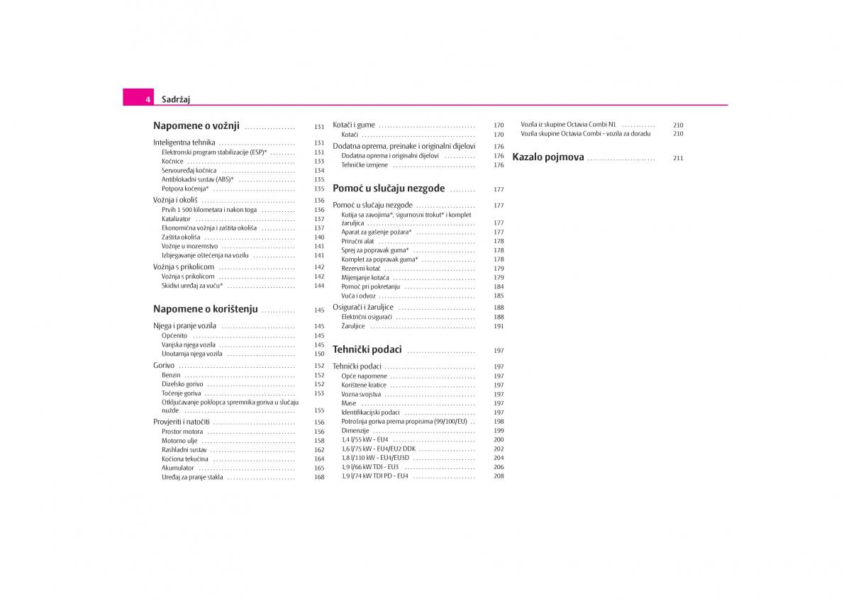 Skoda Octavia I 1 vlasnicko uputstvo / page 5