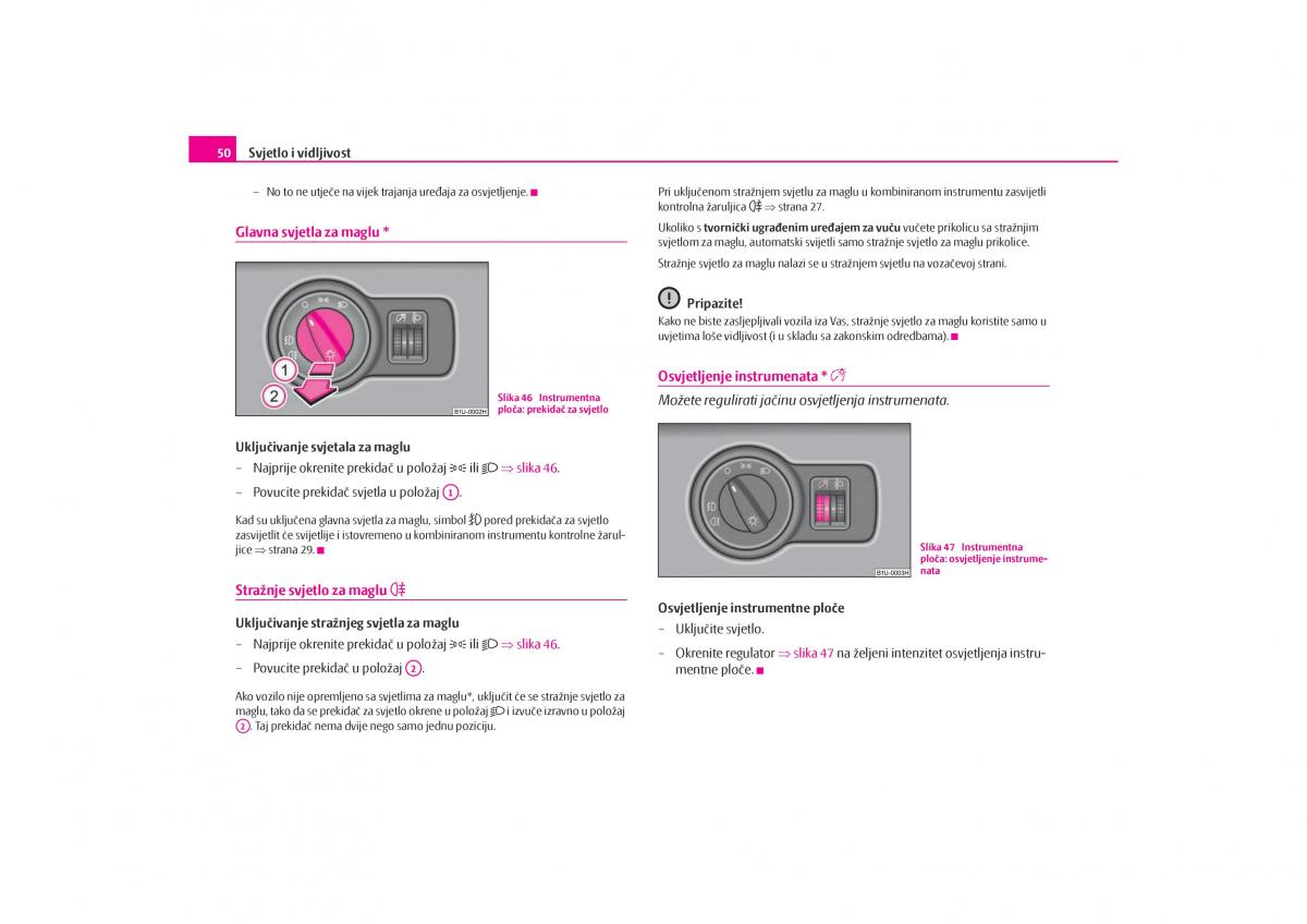 Skoda Octavia I 1 vlasnicko uputstvo / page 51