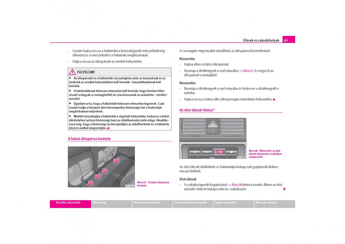 Skoda Octavia I 1 Kezelesi utmutato / page 66
