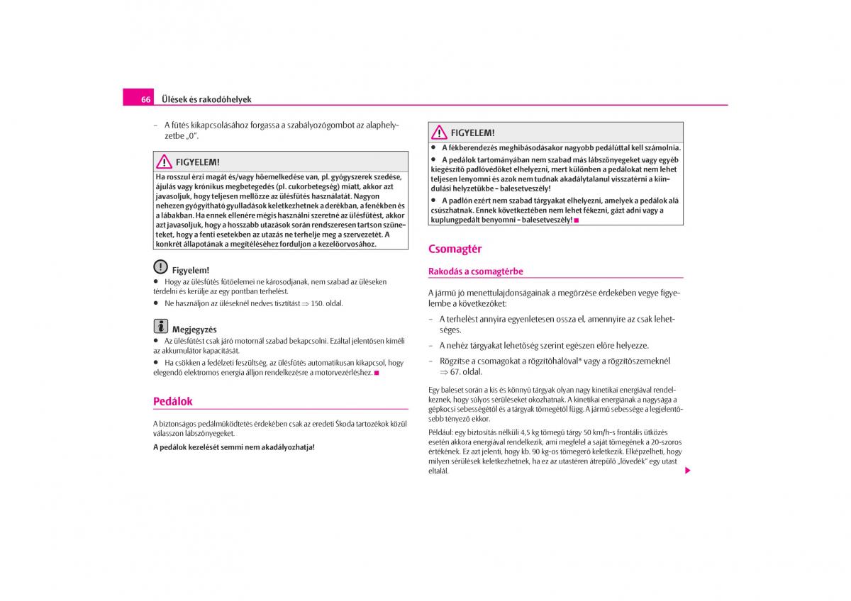 Skoda Octavia I 1 Kezelesi utmutato / page 67