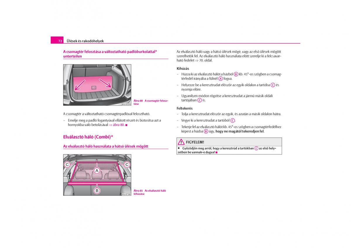 Skoda Octavia I 1 Kezelesi utmutato / page 73